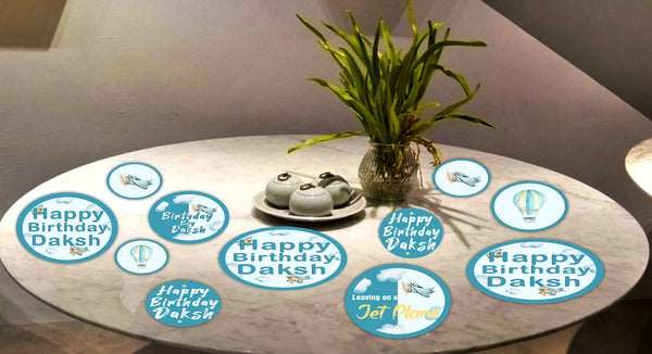 Airplane Theme Birthday Party Table Confetti