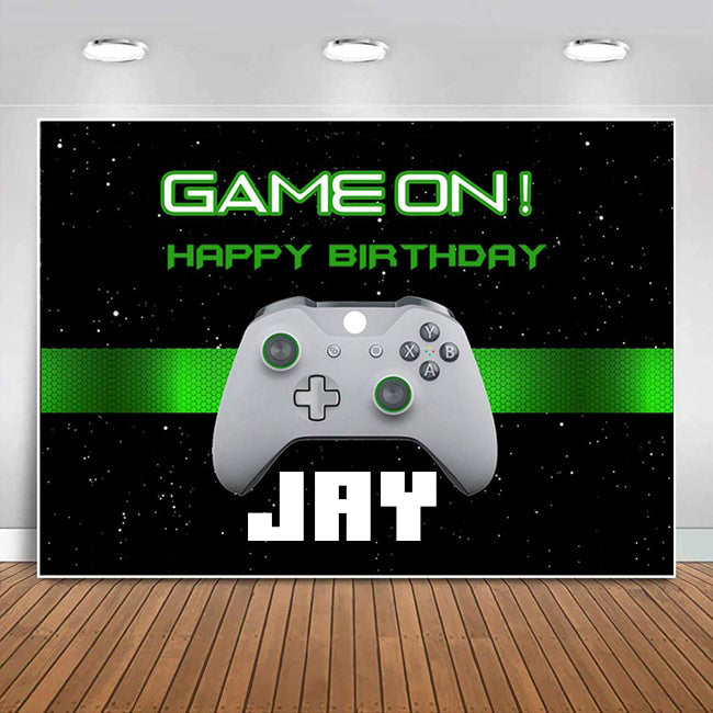 Gaming Theme Birthday Party Backdrop