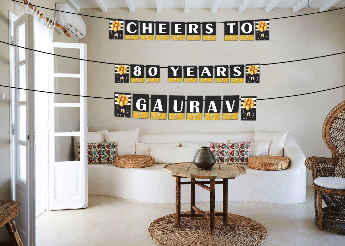 80th Birthday Party Banner for Decoration