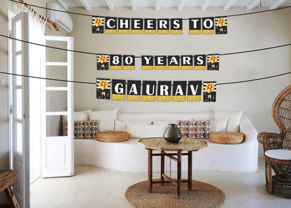 80th Birthday Party Banner for Decoration