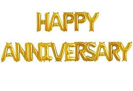 16 Inches "Happy Anniversary" Gold Foil Mylar Letters Balloons For Anniversary Celebrations