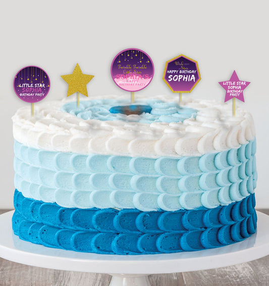 Twinkle Twinkle Little Star Theme Birthday Party Cake Topper /Cake Decoration Kit