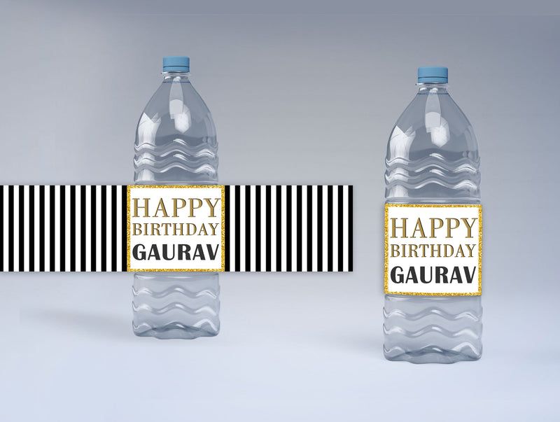 80th Birthday Water Bottle Labels  