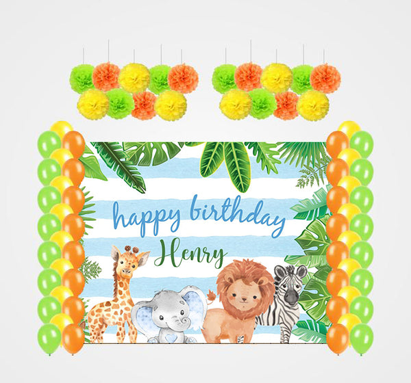 Jungle Theme Birthday Party Complete Decoration Kit