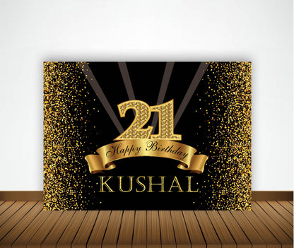 21st Birthday Party Backdrop 