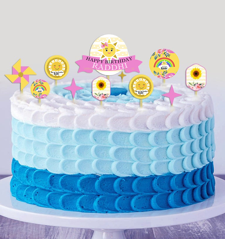 Sunshine Theme Birthday Party Cake Topper /Cake Decoration Kit