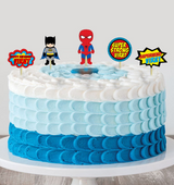 Super Hero Theme Birthday Party Cake Topper /Cake Decoration Kit