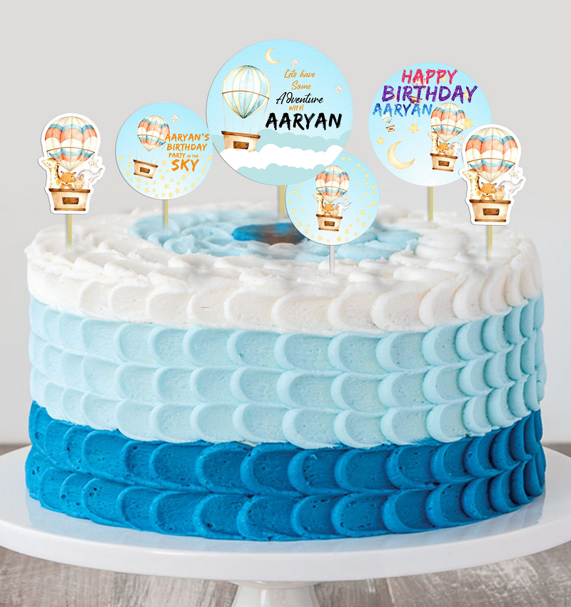 Hot Air Theme Birthday Party Cake Topper /Cake Decoration Kit