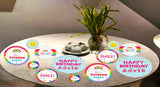 Rainbow Theme Birthday Party Table Confetti