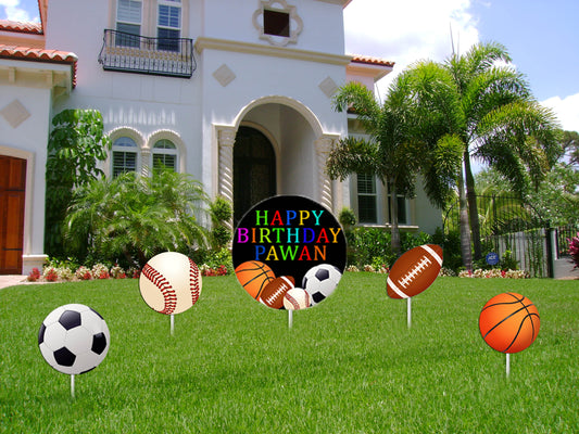 Sports  Theme Birthday Party Cutouts 