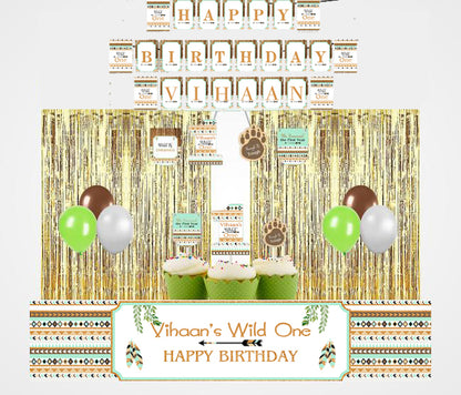 Wild One First Birthday Party Decoration Kit