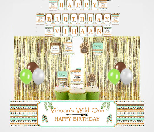 Wild One First Birthday Party Decoration Kit