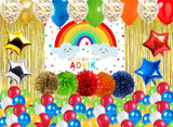 Rainbow Theme Birthday Party Complete Decoration Kit 