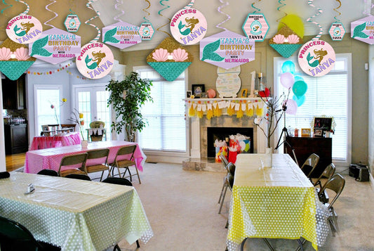 Mermaid Theme Birthday Party Theme Hanging Set for Decoration