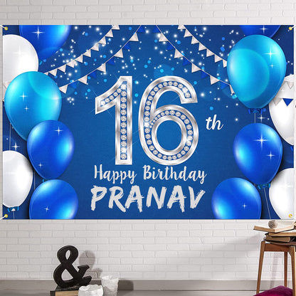 16th Birthday Party Backdrop 