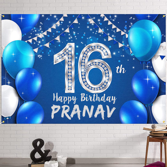 16th Birthday Party Backdrop 