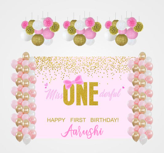 One is Fun First Birthday Party Complete Decoration Kit
