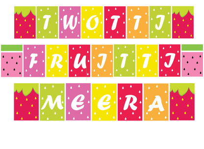 Twotti Fruity Theme Birthday Party Banner for Decoration