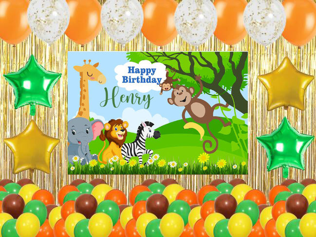 Jungle Theme Birthday Party Complete Party Set