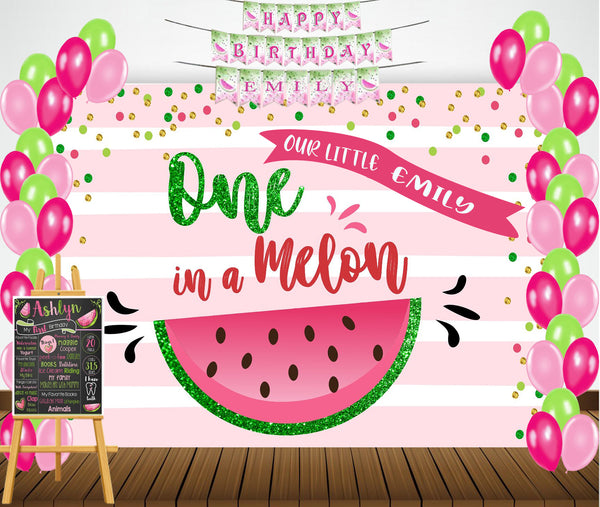 One in a Melon Girls Theme Birthday Party Personalized Complete Kit