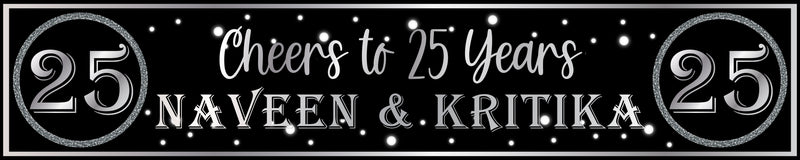 25th Anniversary Long Banner for Decoration