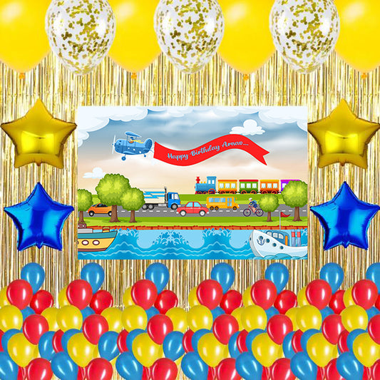 Transport  Birthday Party Decorations Complete Set