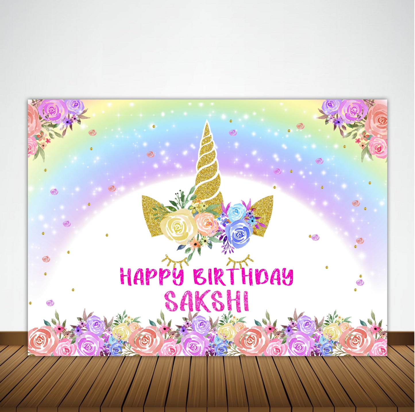 Unicorn Theme Birthday Party Backdrop