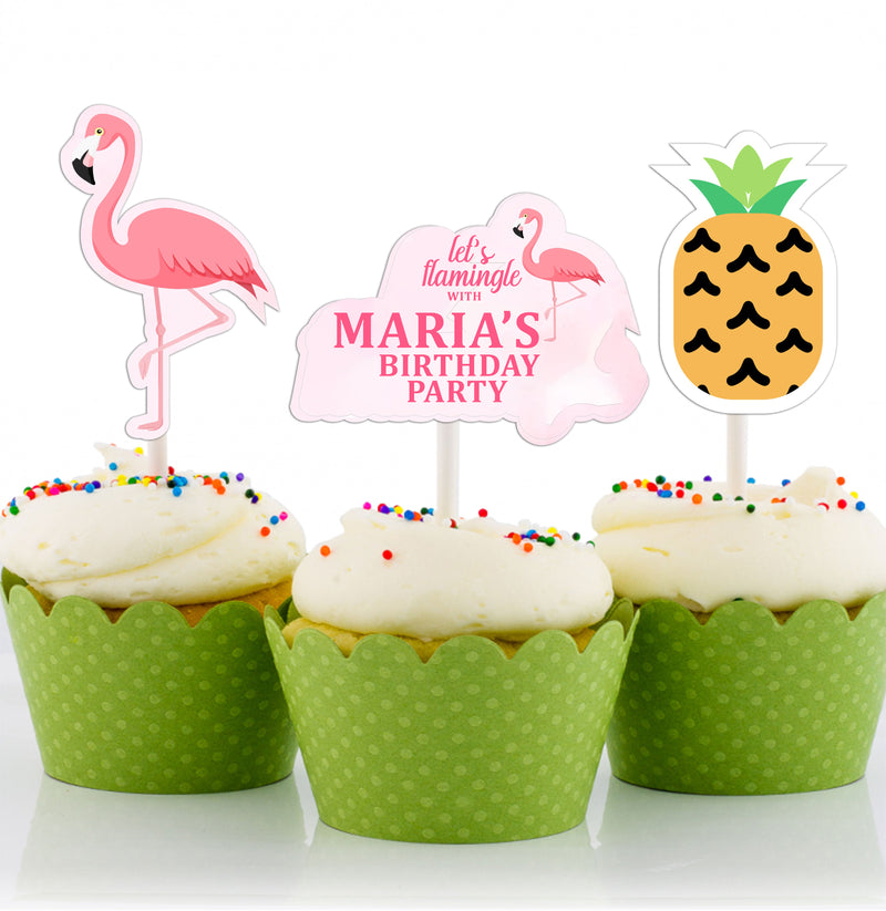 Flamingo Theme Layered Cake Topper, Premium Cake Topper – The Party Glitter  Store