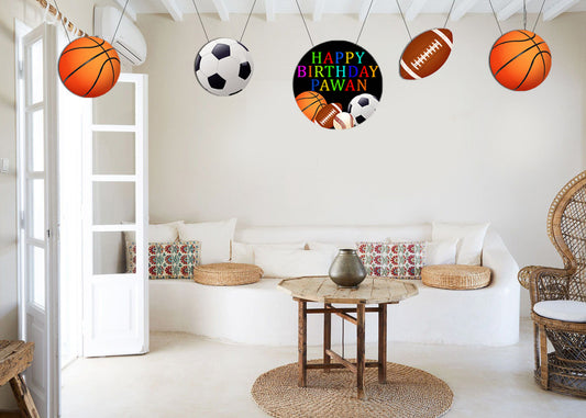 Sports  Theme Birthday Party Theme Hanging Set for Decoration 