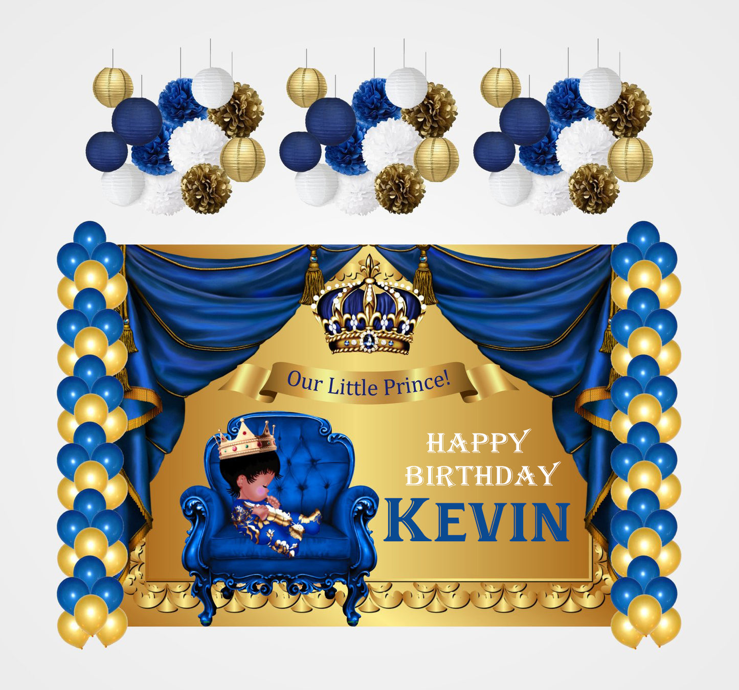 Prince Birthday Party Decoration Kit