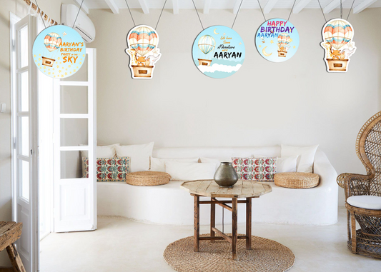 Hot Air Theme Birthday Party Theme Hanging Set for Decoration