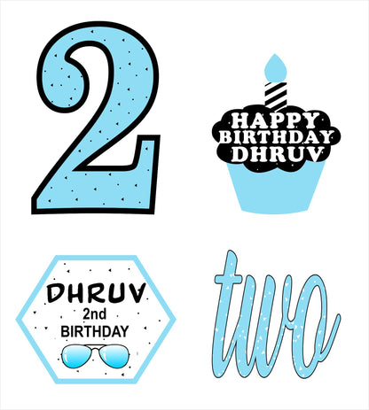 Two Cool Theme Birthday Party Theme Hanging Set for Decoration 