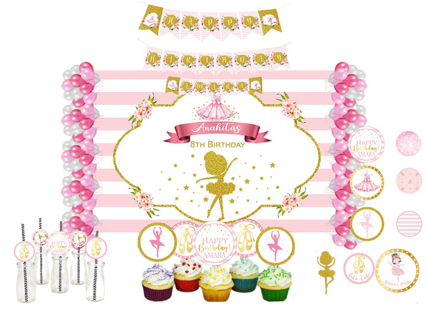 Ballerina Theme Birthday Party Complete Decoration Kit