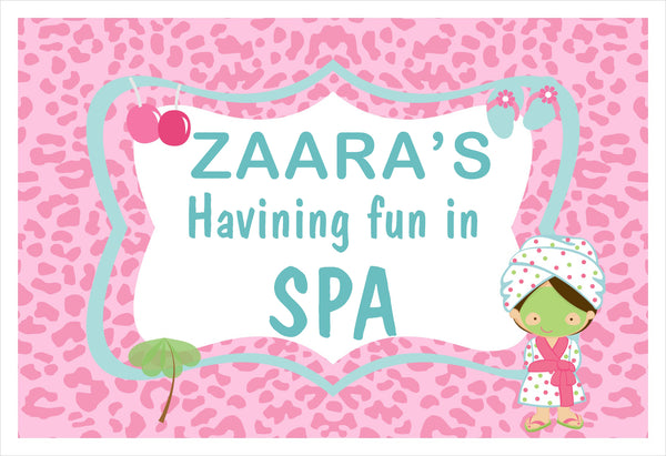Spa Theme Birthday Party Table Mats for Decoration