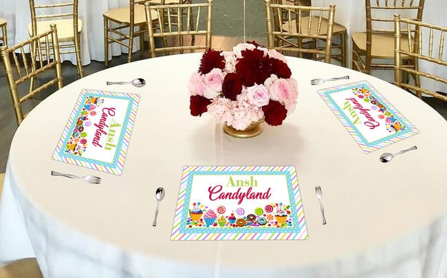Candy Land Theme Candy Land Table Mats for Decoration