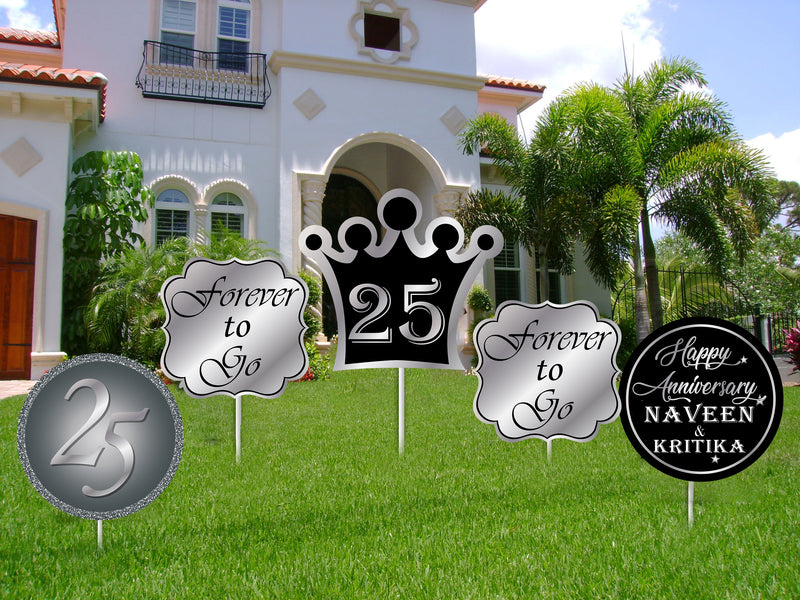 25th Anniversary Party Cutouts  For Decorations