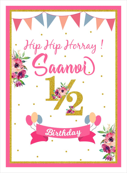 Half Birthday  Poster Decoration/Photo Prop
