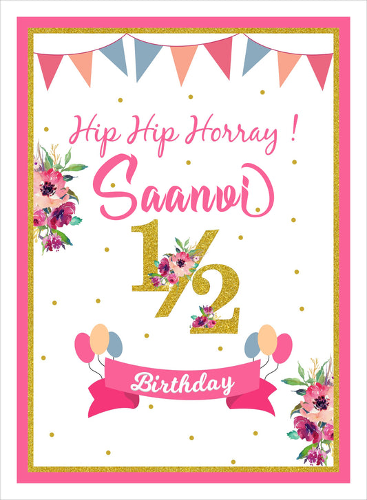 Half Birthday  Poster Decoration/Photo Prop