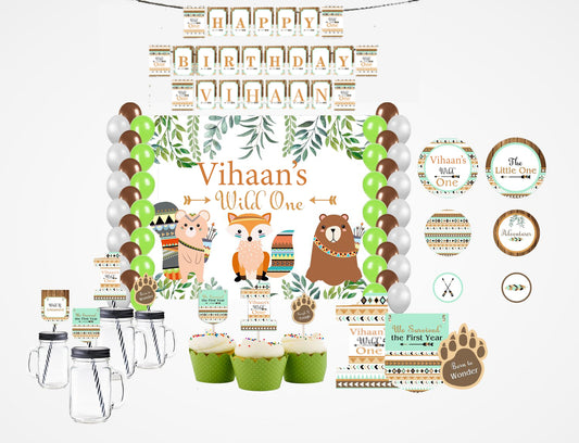 Wild One First Birthday Complete Party Kit