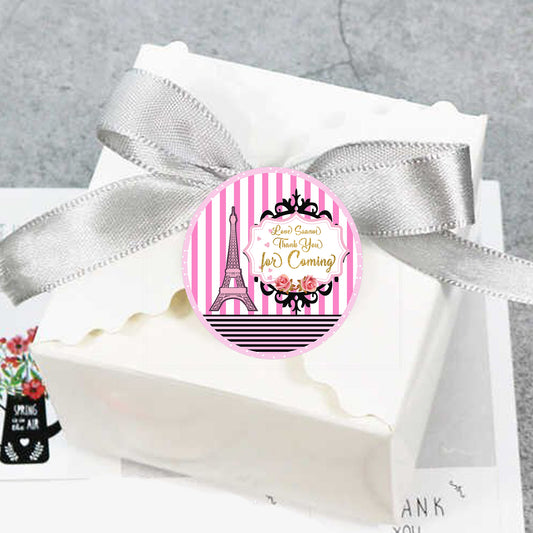 Oh La La Paris Theme Birthday Party Thank You Gift Tags 