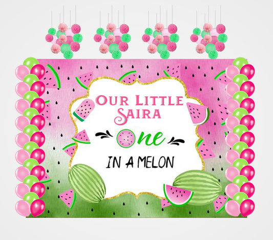 One In A Melon Theme Birthday Party Complete Decoration Kit