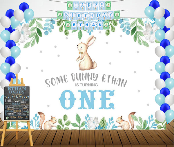 Some Bunny is one Birthday Party Personalized Complete Kit