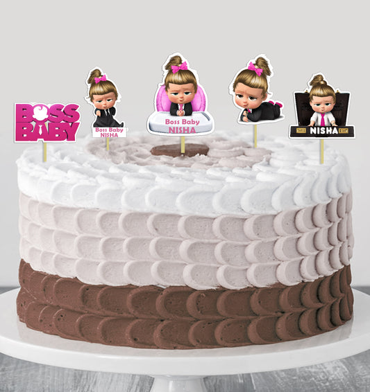 Boss Baby Girl Theme Birthday Party Cake Topper /Cake Decoration Kit