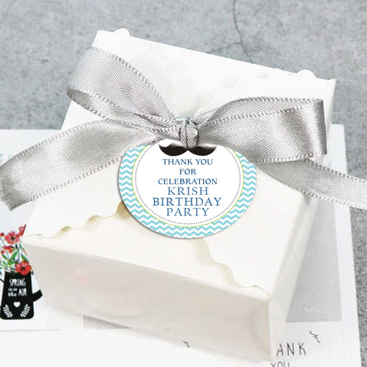 Little Man Theme Birthday Party Thank You Gift Tags