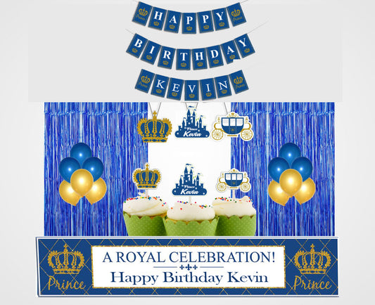 Prince Birthday Party Decoration Kit
