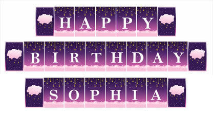 Twinkle Twinkle Little Star Theme Birthday Party Banner for Decoration