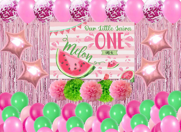 One In A Melon Theme Birthday Party Complete Party Set
