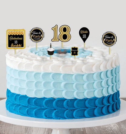 18th Birthday Party Cake Topper /Cake Decoration Kit