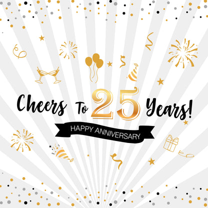 25th Anniversary Party Backdrop For Decorations