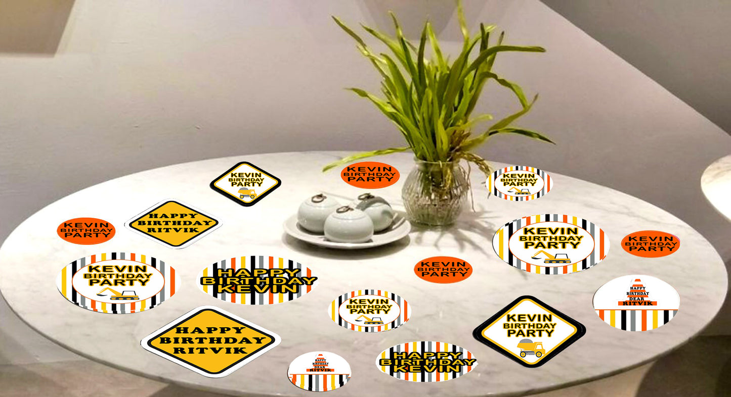 Construction Birthday Party Table Confetti